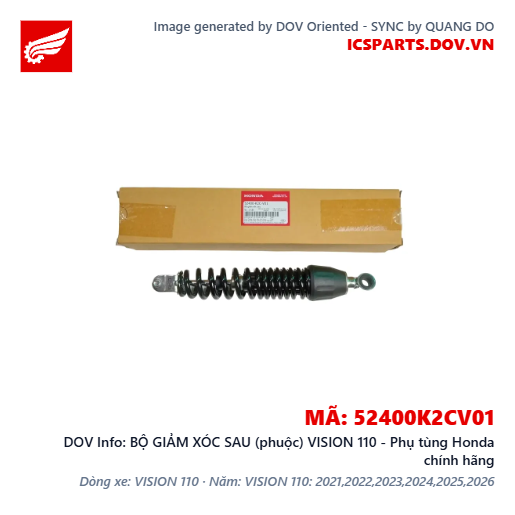 BỘ GIẢM XÓC SAU (phuộc) VISION 110 - Phụ tùng Honda chính hãng