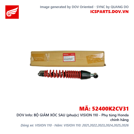 BỘ GIẢM XÓC SAU (phuộc) VISION 110 - Phụ tùng Honda chính hãng