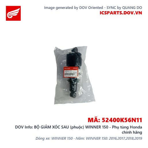 BỘ GIẢM XÓC SAU (phuộc) WINNER 150 - Phụ tùng Honda chính hãng