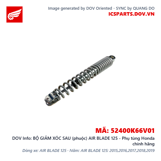 BỘ GIẢM XÓC SAU (phuộc) AIR BLADE 125 - Phụ tùng Honda chính hãng