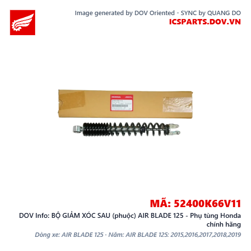 BỘ GIẢM XÓC SAU (phuộc) AIR BLADE 125 - Phụ tùng Honda chính hãng