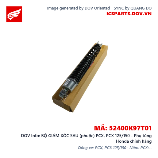 BỘ GIẢM XÓC SAU (phuộc) PCX, PCX 125/150 - Phụ tùng Honda chính hãng