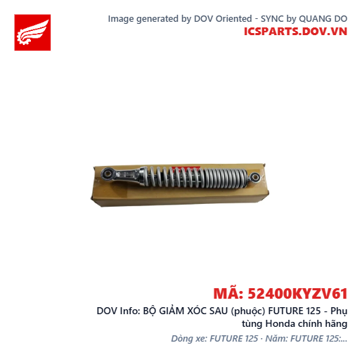 BỘ GIẢM XÓC SAU (phuộc) FUTURE 125 - Phụ tùng Honda chính hãng