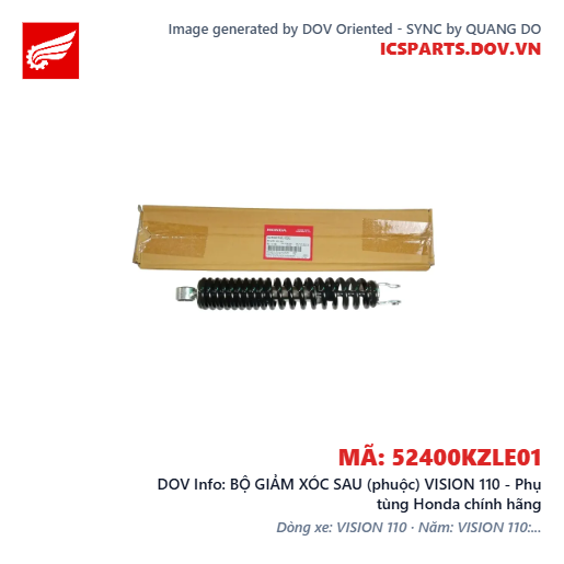 BỘ GIẢM XÓC SAU (phuộc) VISION 110 - Phụ tùng Honda chính hãng