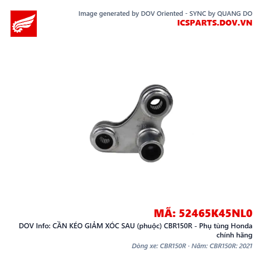 CẦN KÉO GIẢM XÓC SAU (phuộc) CBR150R - Phụ tùng Honda chính hãng