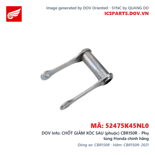 CHỐT GIẢM XÓC SAU (phuộc) CBR150R - Phụ tùng Honda chính hãng