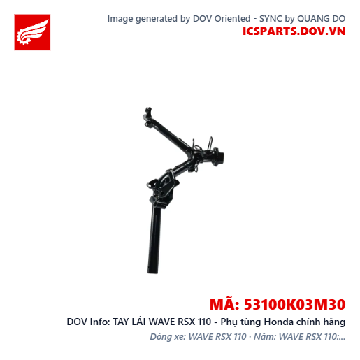 TAY LÁI WAVE RSX 110 - Phụ tùng Honda chính hãng