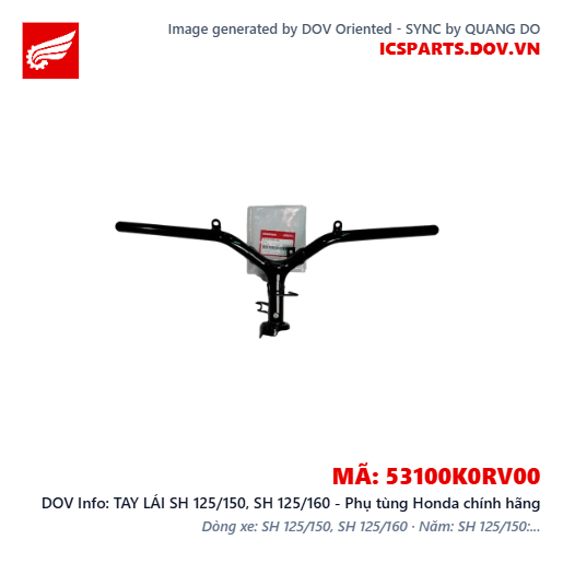 TAY LÁI SH 125/150, SH 125/160 - Phụ tùng Honda chính hãng