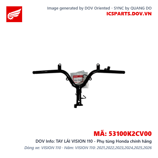 TAY LÁI VISION 110 - Phụ tùng Honda chính hãng