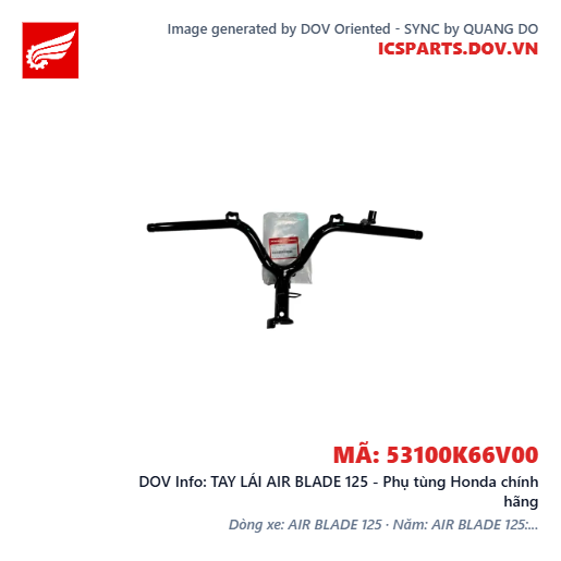 TAY LÁI AIR BLADE 125 - Phụ tùng Honda chính hãng