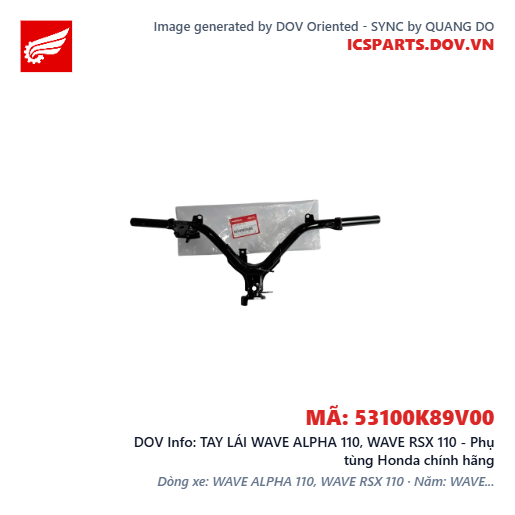 TAY LÁI WAVE ALPHA 110, WAVE RSX 110 - Phụ tùng Honda chính hãng