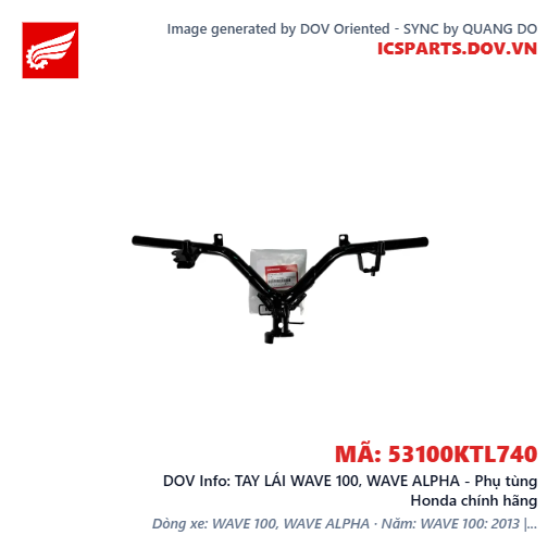 TAY LÁI WAVE 100, WAVE ALPHA - Phụ tùng Honda chính hãng