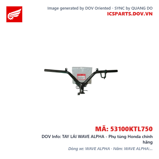 TAY LÁI WAVE ALPHA - Phụ tùng Honda chính hãng