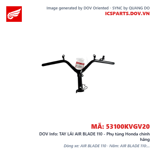 TAY LÁI AIR BLADE 110 - Phụ tùng Honda chính hãng