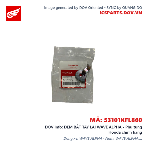 ĐỆM BẮT TAY LÁI WAVE ALPHA - Phụ tùng Honda chính hãng
