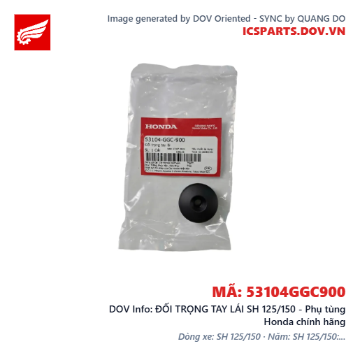 ĐỐI TRỌNG TAY LÁI SH 125/150 - Phụ tùng Honda chính hãng