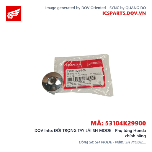 ĐỐI TRỌNG TAY LÁI SH MODE - Phụ tùng Honda chính hãng