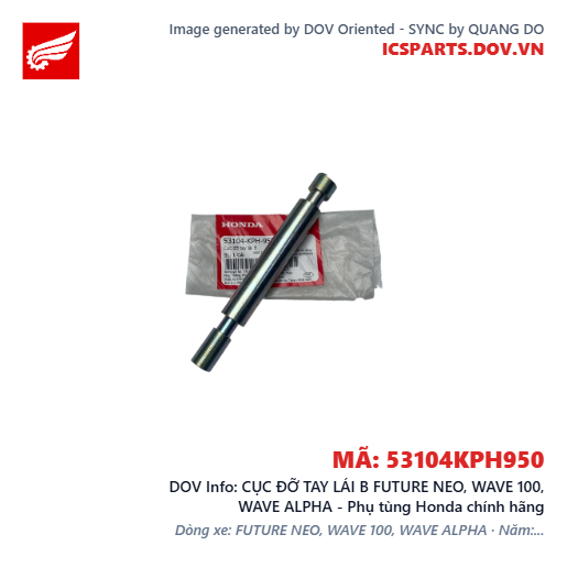 CỤC ĐỠ TAY LÁI B FUTURE NEO, WAVE 100, WAVE ALPHA - Phụ tùng Honda chính hãng