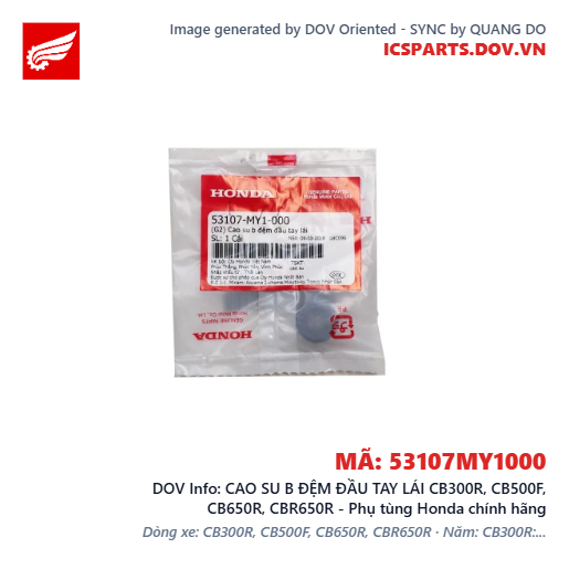 CAO SU B ĐỆM ĐẦU TAY LÁI CB300R, CB500F, CB650R, CBR650R - Phụ tùng Honda chính hãng