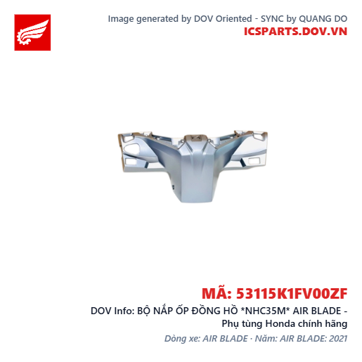 BỘ NẮP ỐP ĐỒNG HỒ *NHC35M* AIR BLADE - Phụ tùng Honda chính hãng
