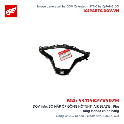 BỘ NẮP ỐP ĐỒNG HỒ*NH1* AIR BLADE - Phụ tùng Honda chính hãng