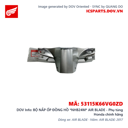 BỘ NẮP ỐP ĐỒNG HỒ *NHB24M* AIR BLADE - Phụ tùng Honda chính hãng