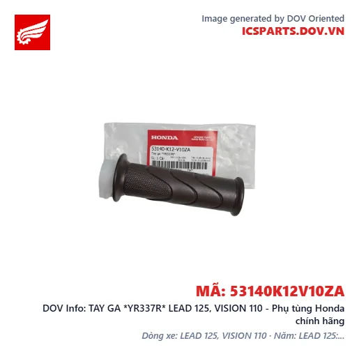 TAY GA *YR337R* LEAD 125, VISION 110 - Phụ tùng Honda chính hãng