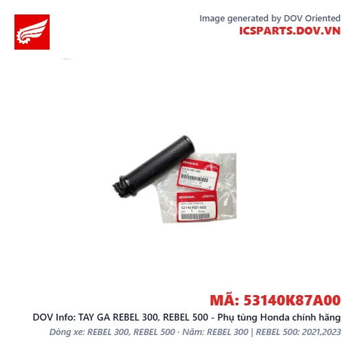 TAY GA REBEL 300, REBEL 500 - Phụ tùng Honda chính hãng
