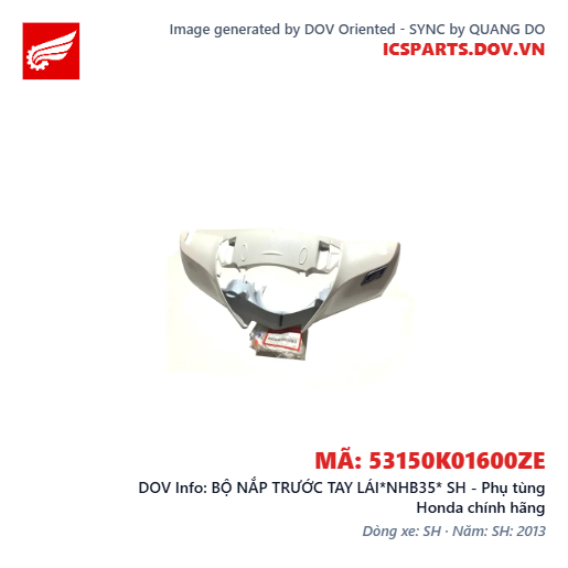 BỘ NẮP TRƯỚC TAY LÁI*NHB35* SH - Phụ tùng Honda chính hãng