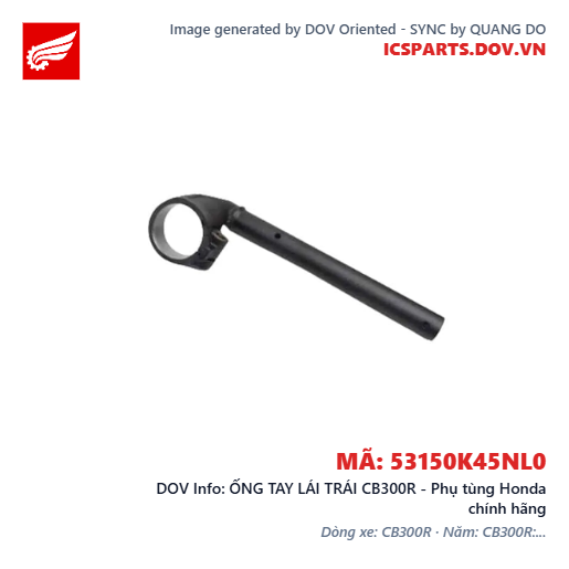 ỐNG TAY LÁI TRÁI CB300R - Phụ tùng Honda chính hãng