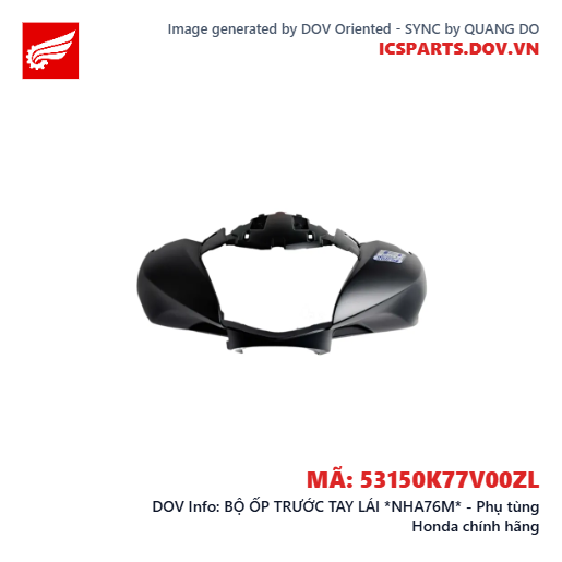 BỘ ỐP TRƯỚC TAY LÁI *NHA76M* - Phụ tùng Honda chính hãng