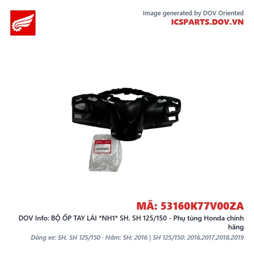 BỘ ỐP TAY LÁI *NH1* SH, SH 125/150 - Phụ tùng Honda chính hãng