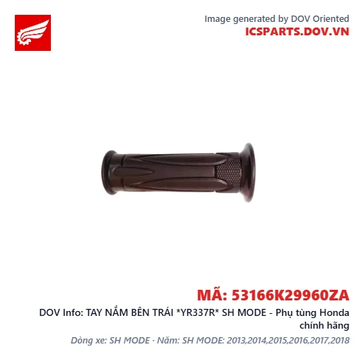 TAY NẮM BÊN TRÁI *YR337R* SH MODE - Phụ tùng Honda chính hãng