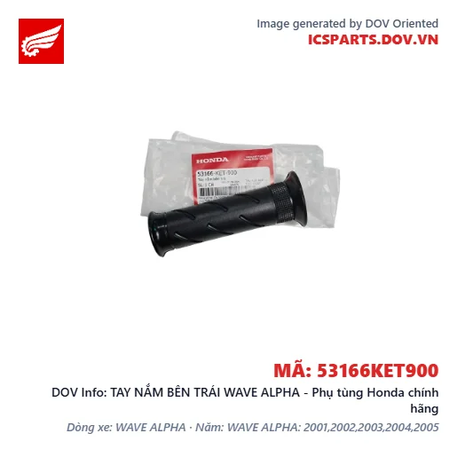 TAY NẮM BÊN TRÁI WAVE ALPHA - Phụ tùng Honda chính hãng
