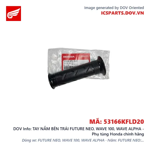 TAY NẮM BÊN TRÁI FUTURE NEO, WAVE 100, WAVE ALPHA - Phụ tùng Honda chính hãng