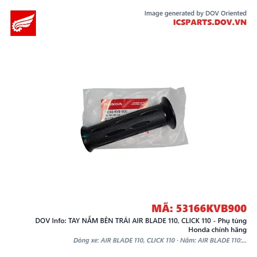 TAY NẮM BÊN TRÁI AIR BLADE 110, CLICK 110 - Phụ tùng Honda chính hãng