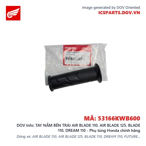 TAY NẮM BÊN TRÁI AIR BLADE 110, AIR BLADE 125, BLADE 110, DREAM 110 - Phụ tùng Honda chính hãng
