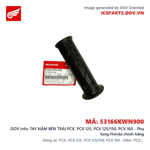 TAY NẮM BÊN TRÁI PCX, PCX 125, PCX 125/150, PCX 160 - Phụ tùng Honda chính hãng