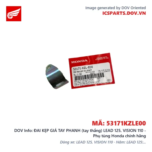 ĐAI KẸP GIÁ TAY PHANH (tay thắng) LEAD 125, VISION 110 - Phụ tùng Honda chính hãng