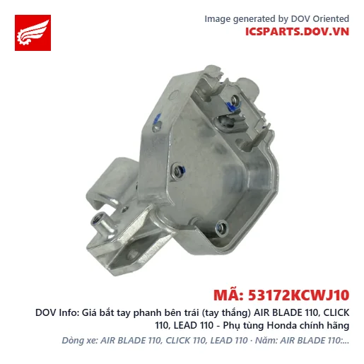 Giá bắt tay phanh bên trái (tay thắng) AIR BLADE 110, CLICK 110, LEAD 110 - Phụ tùng Honda chính hãng
