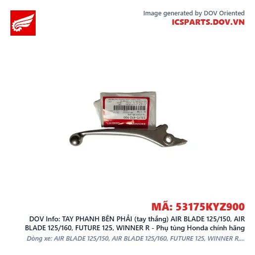 TAY PHANH BÊN PHẢI (tay thắng) AIR BLADE 125/150, AIR BLADE 125/160, FUTURE 125, WINNER R - Phụ tùng Honda chính hãng