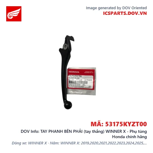TAY PHANH BÊN PHẢI (tay thắng) WINNER X - Phụ tùng Honda chính hãng