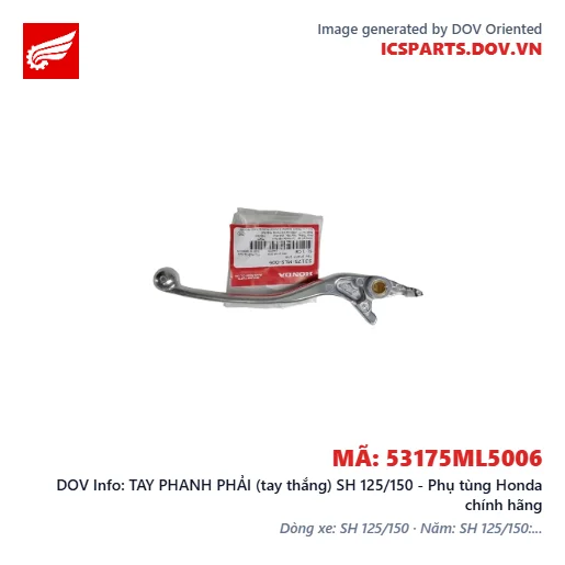 TAY PHANH PHẢI (tay thắng) SH 125/150 - Phụ tùng Honda chính hãng