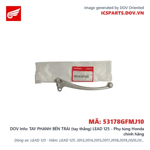 TAY PHANH BÊN TRÁI (tay thắng) LEAD 125 - Phụ tùng Honda chính hãng