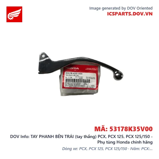 TAY PHANH BÊN TRÁI (tay thắng) PCX, PCX 125, PCX 125/150 - Phụ tùng Honda chính hãng