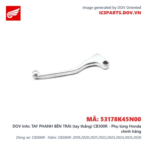 TAY PHANH BÊN TRÁI (tay thắng) CB300R - Phụ tùng Honda chính hãng