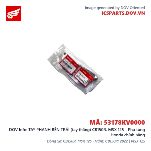 TAY PHANH BÊN TRÁI (tay thắng) CB150R, MSX 125 - Phụ tùng Honda chính hãng