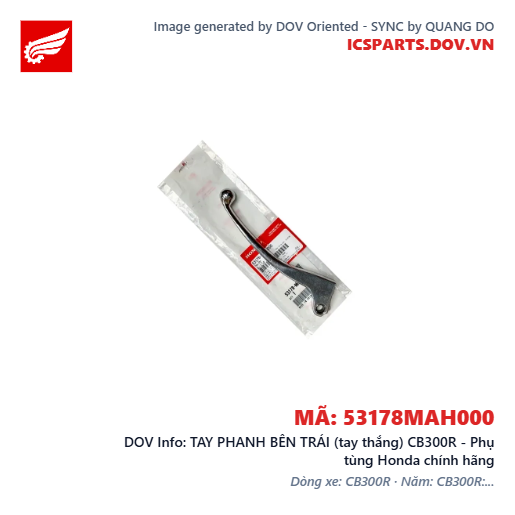 TAY PHANH BÊN TRÁI (tay thắng) CB300R - Phụ tùng Honda chính hãng