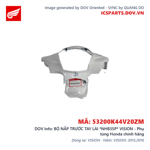 BỘ NẮP TRƯỚC TAY LÁI *NHB35P* VISION - Phụ tùng Honda chính hãng