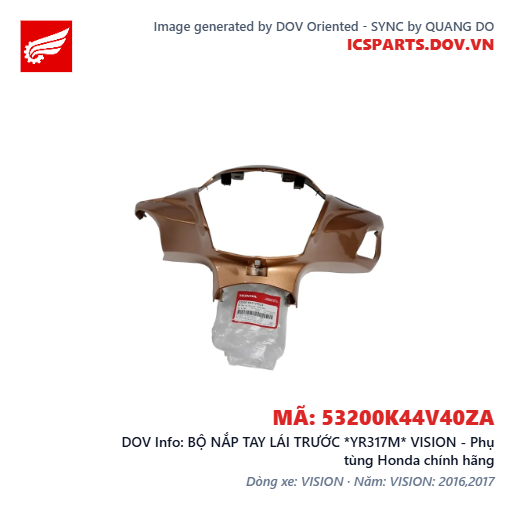 BỘ NẮP TAY LÁI TRƯỚC *YR317M* VISION - Phụ tùng Honda chính hãng